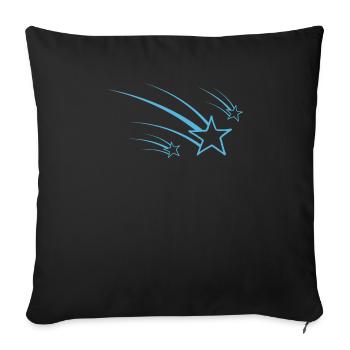 Shooting Stars Blue Design - Sofa pillowcase 17,3'' x 17,3'' (45 x 45 cm) - black - Front