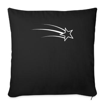 Shooting star - Sofa pillowcase 17,3'' x 17,3'' (45 x 45 cm) - black - Front