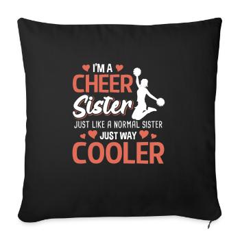 cheerleading team choreographies cheerleading - Sofa pillowcase 17,3'' x 17,3'' (45 x 45 cm) - black - Front