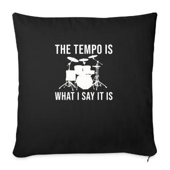 Schlagzeuger Schlagzeug Drummer Geschenk - Sofakissenbezug 45 x 45 cm - Schwarz - Vorne