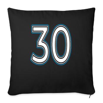 Numéro numéro 30 - Housse de coussin décorative 45 x 45 cm - noir - Devant