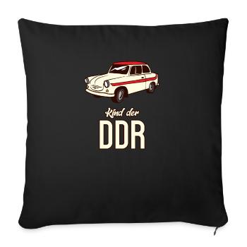 Kind der DDR I Staatswappen NVA Ostdeutschland für - Sofakissenbezug 45 x 45 cm - Schwarz - Vorne
