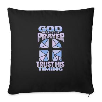 Biblical Bible verse Jesus Christ Bible students - Sofa pillowcase 17,3'' x 17,3'' (45 x 45 cm) - black - Front