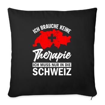 Suisse - Housse de coussin décorative 45 x 45 cm - noir - Devant