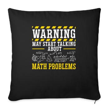 Peut commencer à parler de problèmes de mathématiques Math Major - Housse de coussin décorative 45 x 45 cm - noir - Devant