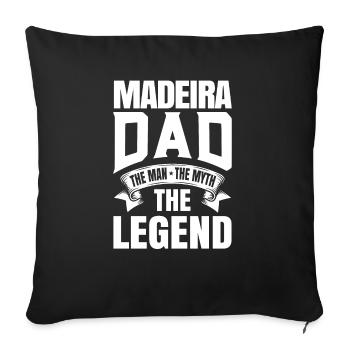 Cadeau de père de Madère - Housse de coussin décorative 45 x 45 cm - noir - Devant
