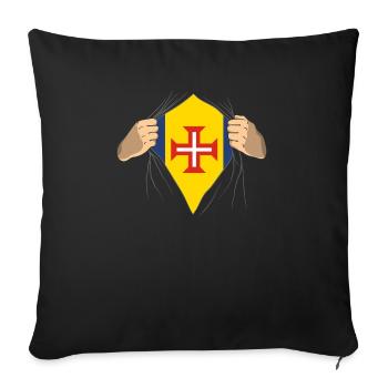 Madère fier cadeau - Housse de coussin décorative 45 x 45 cm - noir - Devant