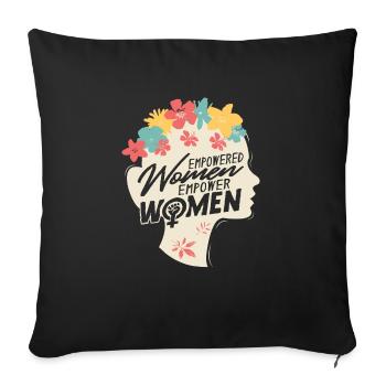 Féminisme féministe Militante des droits des femmes - Housse de coussin décorative 45 x 45 cm - noir - Devant