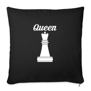 Queen Chess Piece Gift Shirt - Sofa pillowcase 17,3'' x 17,3'' (45 x 45 cm) - black - Front