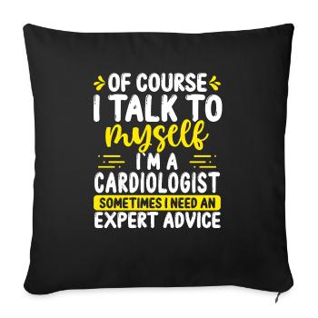 Cardiologist Appreciation Advice Heart Whisperer - Sofakissenbezug 45 x 45 cm - Schwarz - Vorne
