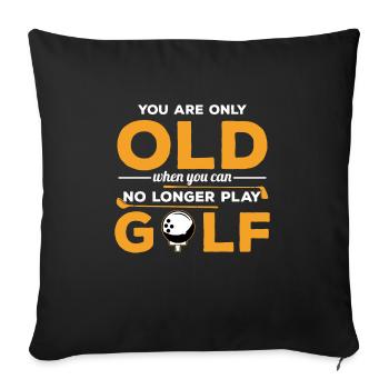 Golfer Golf Course Golf Cart Golf Sport Golf - Housse de coussin décorative 45 x 45 cm - noir - Devant