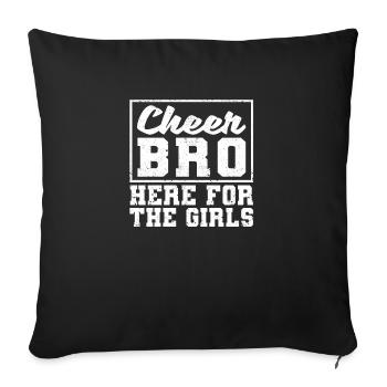 Funny Cheerleading Bros Boys Cheer Bro - Sofa pillowcase 17,3'' x 17,3'' (45 x 45 cm) - black - Front