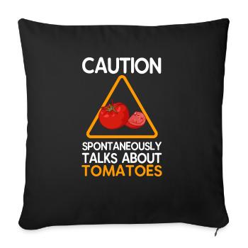 Vegetable Garden Tomato Gift - Sofa pillowcase 17,3'' x 17,3'' (45 x 45 cm) - black - Front