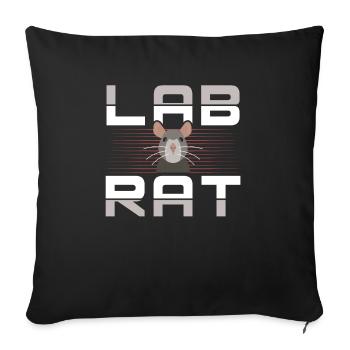 Lab Rat Funny Lab Tech Laboratory Technician - Sofakissenbezug 45 x 45 cm - Schwarz - Vorne
