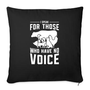 Sauvetage des animaux Bien-être animal Save Voice - Housse de coussin décorative 45 x 45 cm - noir - Devant