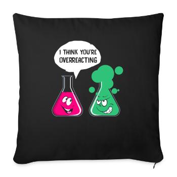 Drôle de motif de chimiste pour les nerds geeks cadeau - Housse de coussin décorative 45 x 45 cm - noir - Devant