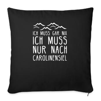 Carolinensiel I Ostfriesland Niedersachsen Nordsee - Sofakissenbezug 45 x 45 cm - Schwarz - Vorne