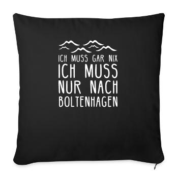 Boltenhagen I Ostsee Urlaub Ostseeküste - Sofakissenbezug 45 x 45 cm - Schwarz - Vorne