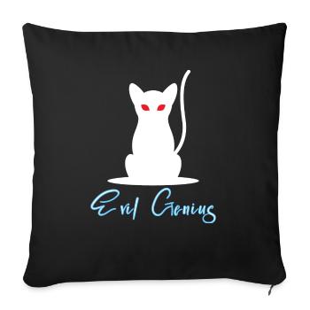 Evil Genius - génie diabolique - Housse de coussin décorative 45 x 45 cm - noir - Devant