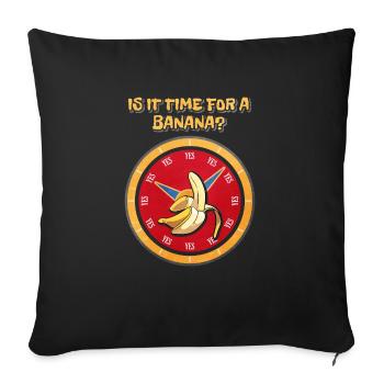 Cadeau Banana Time - Housse de coussin décorative 45 x 45 cm - noir - Devant