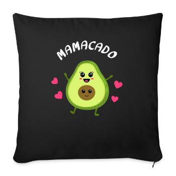 Mamacado Papacado Pregnancy Partner Look - Sofa pillowcase 17,3'' x 17,3'' (45 x 45 cm) - black - Front