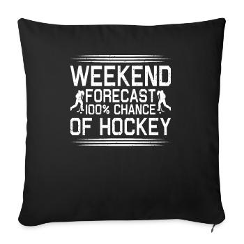 Hockey Field Hockey Ice Hockey - Sofa pillowcase 17,3'' x 17,3'' (45 x 45 cm) - black - Front