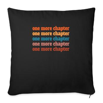 One more Chapter Book Reading Student Library - Sofa pillowcase 17,3'' x 17,3'' (45 x 45 cm) - black - Front