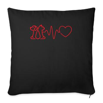 Pet Whisperer Animal Doctor Vet Veterinarian - Sofa pillowcase 17,3'' x 17,3'' (45 x 45 cm) - black - Front