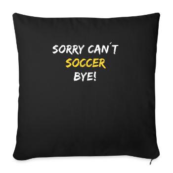 Soccer Soccer Football - Housse de coussin décorative 45 x 45 cm - noir - Devant