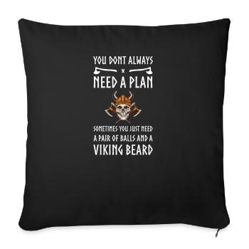 Valkyrie I Valkyrie Viking Valhalla Cadeau - Housse de coussin décorative 45 x 45 cm - noir - Devant