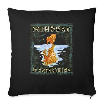 Motivation Mindset Baby Tiger - Housse de coussin décorative 45 x 45 cm - noir - Devant