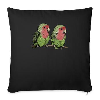 Rose head I Inseparable motif for - Sofa pillowcase 17,3'' x 17,3'' (45 x 45 cm) - black - Front