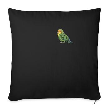 Rose head I Inseparable motif for - Sofa pillowcase 17,3'' x 17,3'' (45 x 45 cm) - black - Front