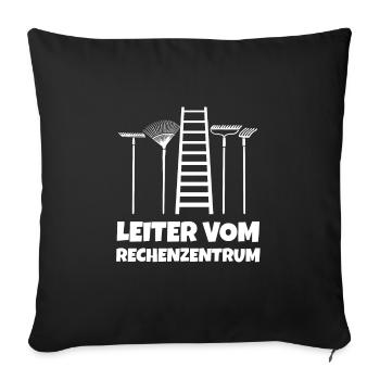 Leiter vom Rechenzentrum Gärtner Garten Gärtnerei - Sofakissenbezug 45 x 45 cm - Schwarz - Vorne