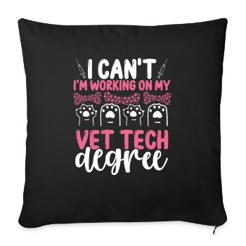 Vet Tech Funny Vet Tech Student Vet Tech School - Sofakissenbezug 45 x 45 cm - Schwarz - Vorne
