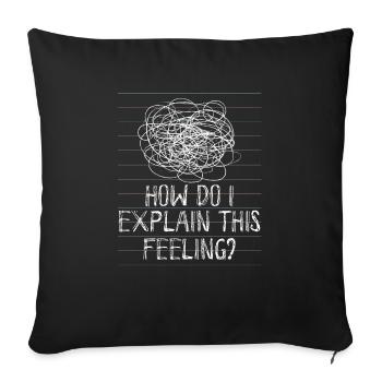 Psychology Psychologist Psychiatry Humor - Sofa pillowcase 17,3'' x 17,3'' (45 x 45 cm) - black - Front