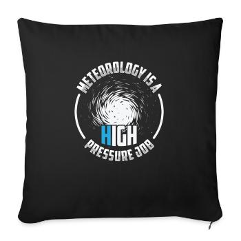 Meteorology High Pressure Job Forecasting - Sofa pillowcase 17,3'' x 17,3'' (45 x 45 cm) - black - Front