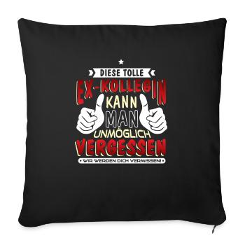 Arbeitskollegin Abschiedsgeschenk - Sofakissenbezug 45 x 45 cm - Schwarz - Vorne