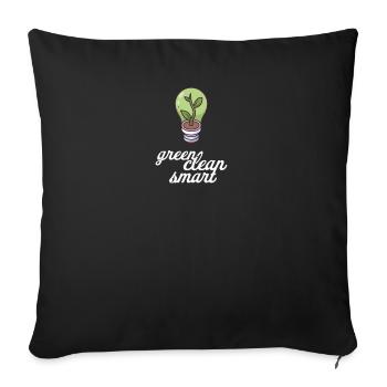 Energies renouvelables I Transition énergétique Électricité - Housse de coussin décorative 45 x 45 cm - noir - Devant