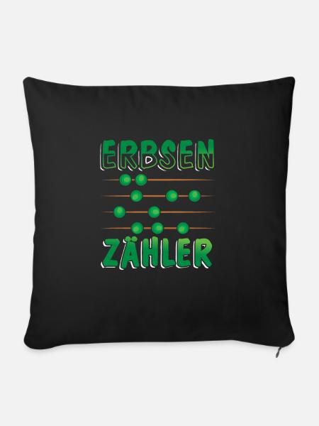 Erbsen Zähler - Sofakissenbezug 45 x 45 cm - Schwarz