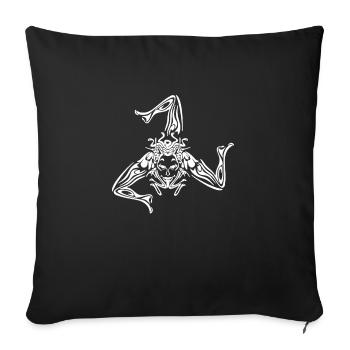 Italy Italia Sicilia Flag Sicily Palermo - Sofa pillowcase 17,3'' x 17,3'' (45 x 45 cm) - black - Front
