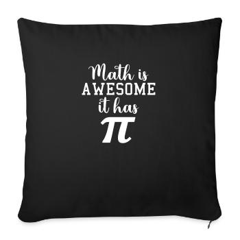 Étudiant professeur de mathématiques mathématicien - Housse de coussin décorative 45 x 45 cm - noir - Devant