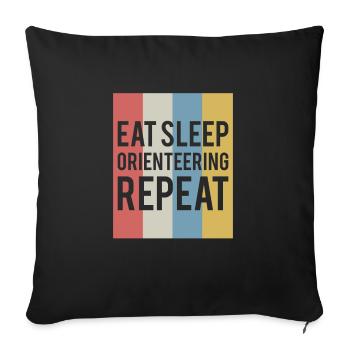 Eat Sleep Pole Vault Stabhochsprung Chemise - Housse de coussin décorative 45 x 45 cm - noir - Devant
