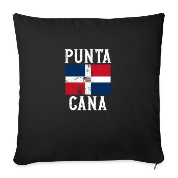 Punta Cana Dominican Republic Vacation Travel - Sofa pillowcase 17,3'' x 17,3'' (45 x 45 cm) - black - Front