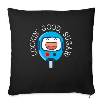 Lookin' Good Sugar Sensibilisation au diabète Pancréas - Housse de coussin décorative 45 x 45 cm - noir - Devant