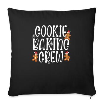 Cookie Baking Crew Pajama Christmas Gingerbread - Sofa pillowcase 17,3'' x 17,3'' (45 x 45 cm) - black - Front
