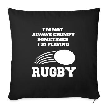 Rugby Gift Rugby Player Rugby Team Rugby Coach - Sofa pillowcase 17,3'' x 17,3'' (45 x 45 cm) - black - Front