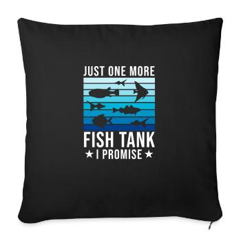 Aquarium Fish Fish Aquarium Hobby Gift - Sofa pillowcase 17,3'' x 17,3'' (45 x 45 cm) - black - Front