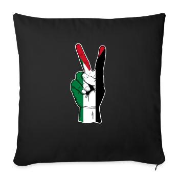 Palestine - Sofa pillowcase 17,3'' x 17,3'' (45 x 45 cm) - black - Front