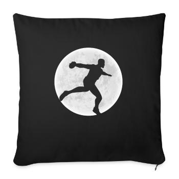 Moon Discus Thrower Shirt Gift - Sofa pillowcase 17,3'' x 17,3'' (45 x 45 cm) - black - Front